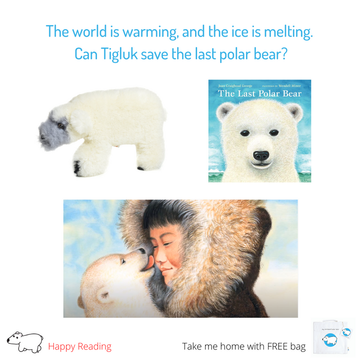 The Last Polar Bear + Polar Bear Lambskin sheepskin flat soft toy – Flat  Friends